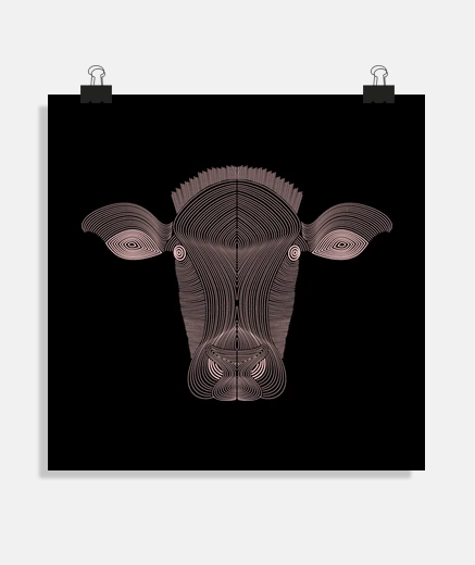 Poster moire cow