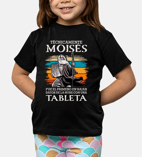 Ropa Moises Primero Subir Datos Nube Tablet Humor Biblia Jesús Cristiano Geek