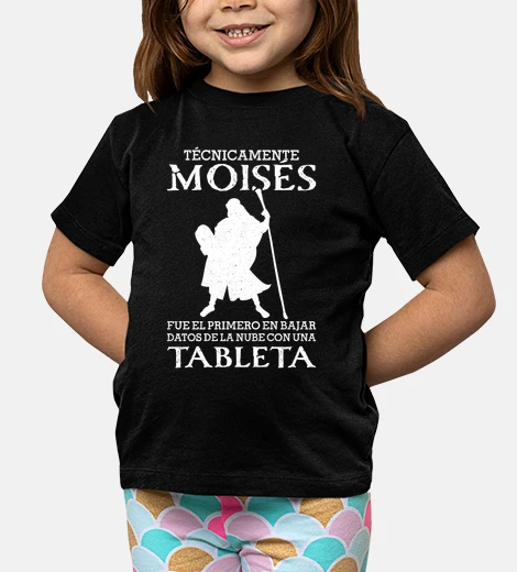 Ropa Moises Primero Subir Datos Nube Tablet Humor Biblia Jesús Cristiano Geek