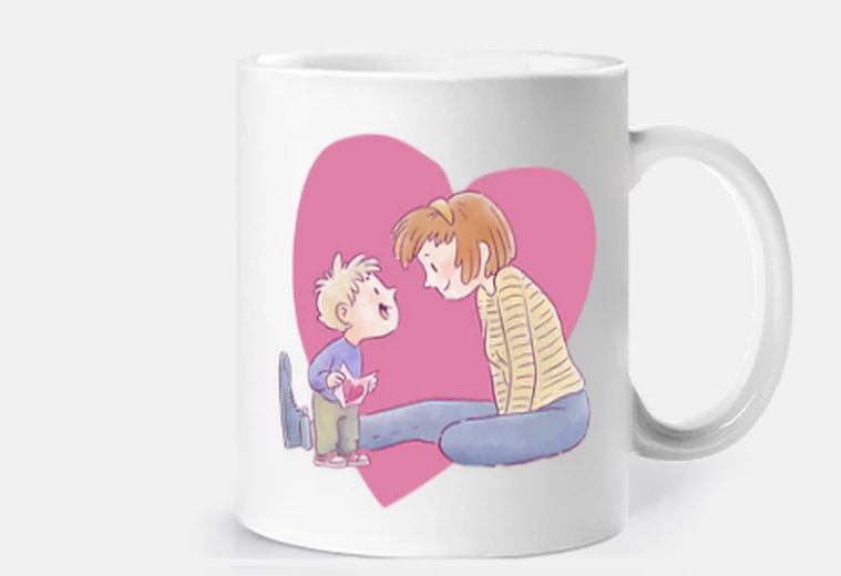 mom and son, customizable, mug, mother&#39;s day,