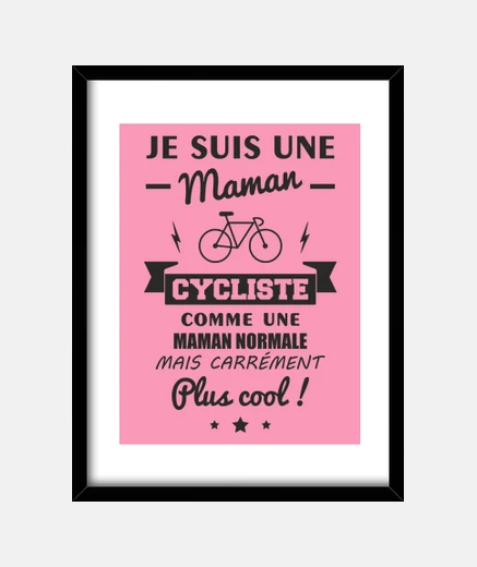 Framed mom cyclist bike cycling humor