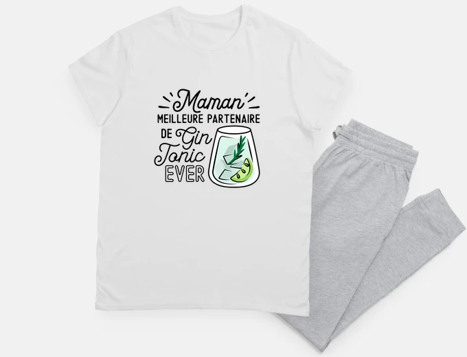 Pajama mom gin and tonic - mother39s day