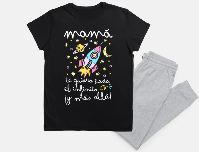 Pajama mom i love you to infinity and beyond