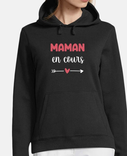 Hoodie mom in progress heart mother