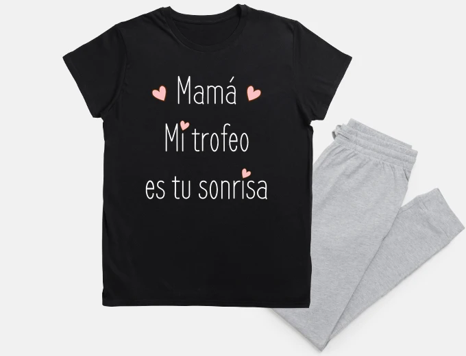 Pajama mom my trophy is your smile