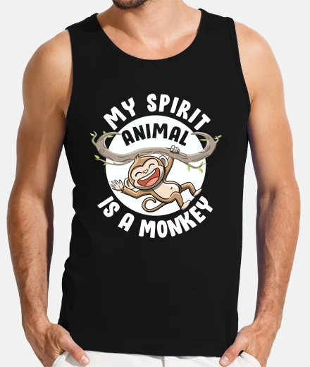 Tee-shirt mon animal spirituel est un singe singe