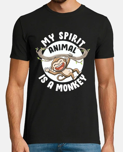 Tee-shirt mon animal spirituel est un singe singe