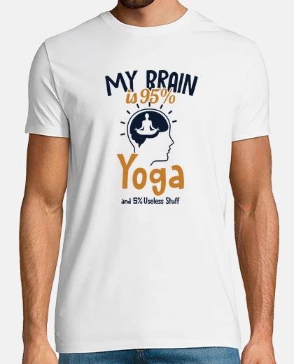 Tee-shirt mon cerveau est de 95 yoga hatha asanas kundalini ashtanga yoga
