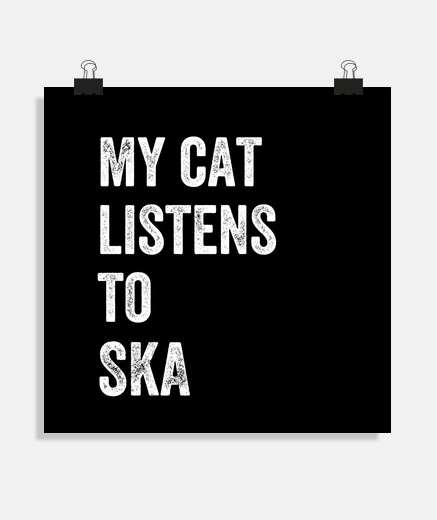 Poster mon chat écoute de la musique ska