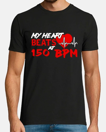 Tee-shirt mon coeur bat à 150 bpm rave