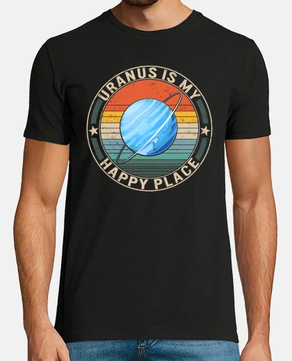 Tee-shirt mon endroit heureux chemise uranus est mon endroit heureux planète uranus astronomie système solaire