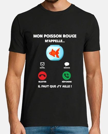 Tee-shirt Mon Poisson Rouge M appelle