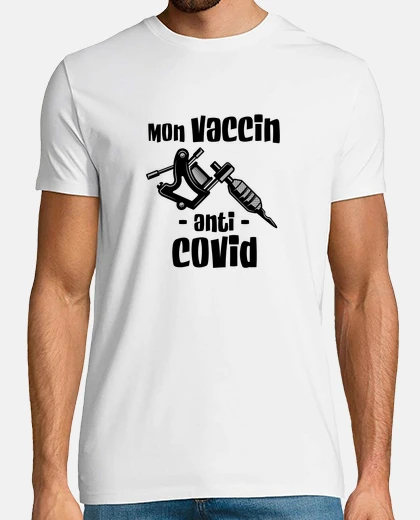 Tee-shirt Mon vaccin anti covid - tatouage dermog