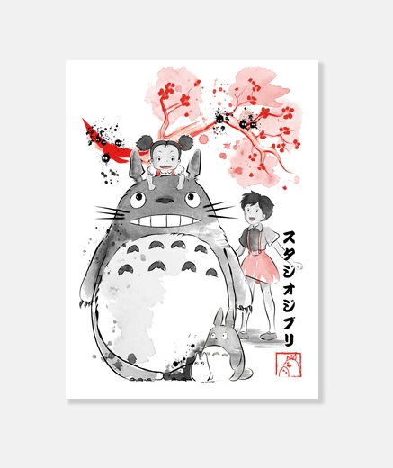 Tableau mon voisin sumi-e