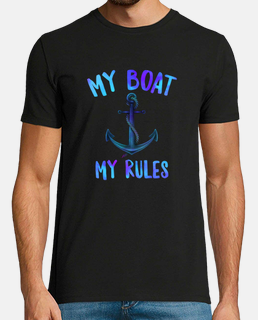 mon bateau mes règles drôle de capitaine tshirt propriétaire de bateau cadeau pour les amoureux de l