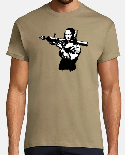 T-shirt Mona Lisa Bazooka - Banksy