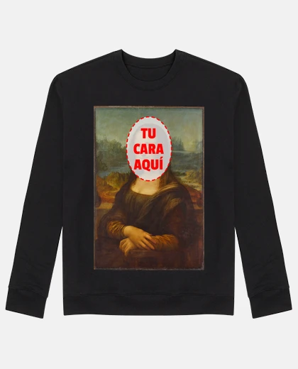 Sudadera Mona Lisa con tu cara