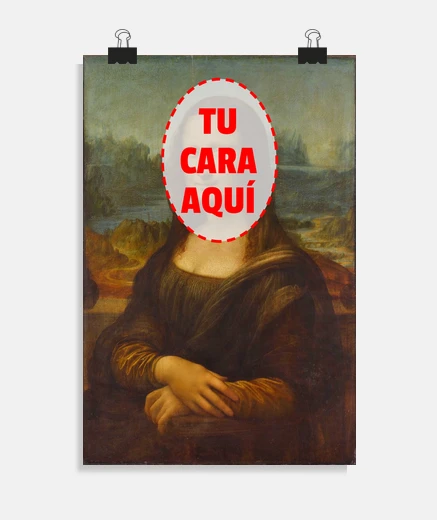 Póster Mona Lisa con tu cara