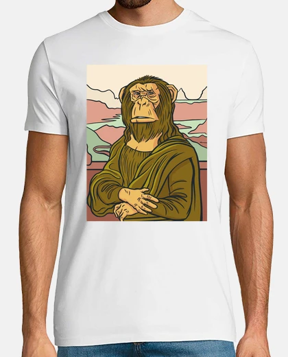 T-shirt mona lisa mona lisa da vinci monkey