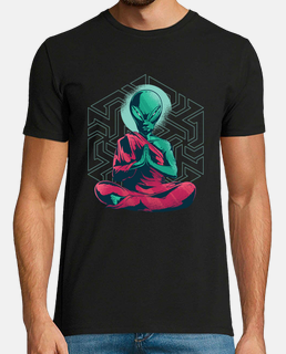 monaco alieno che medita il design dell