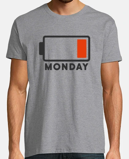 Camiseta monday low battery