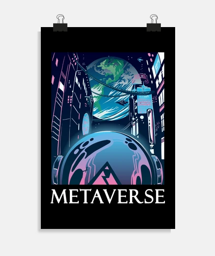 Poster mondo virtuale di criptovalute dell39or