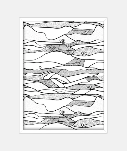 Framed monegros landscape geology