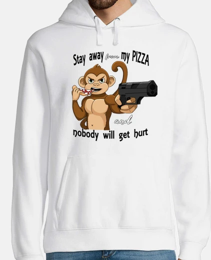 Hoodie monkey pizza