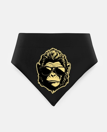 Mascotas monkey with glasses vintage doggie retro series save ecology fashion