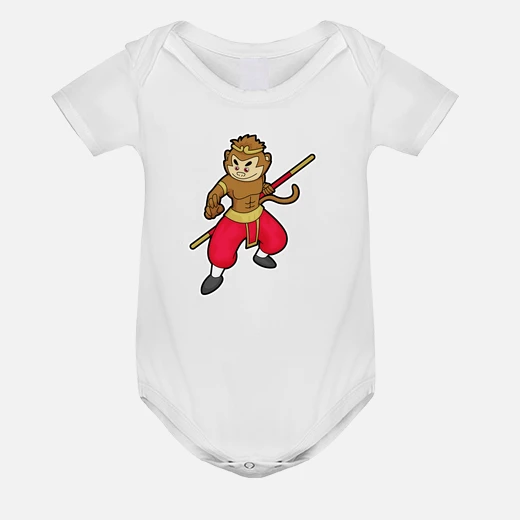 monkey as warrior with staff  headband