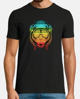 monkey head colorful