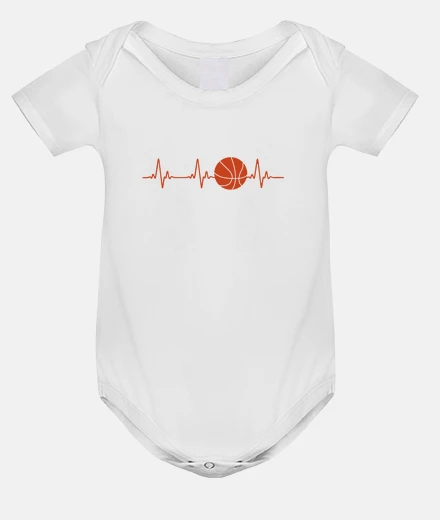 Ropa mono de baloncesto con electrocardiograma de baloncesto, mono para bebé