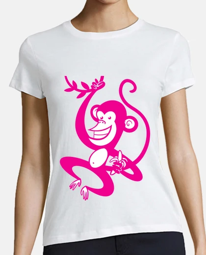 Playera Mono rosado