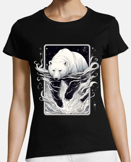 Playera monochromatic polar bear