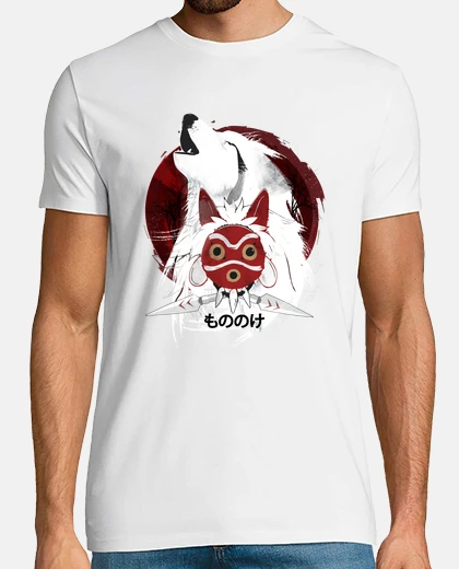 T-shirt mononoke wolf