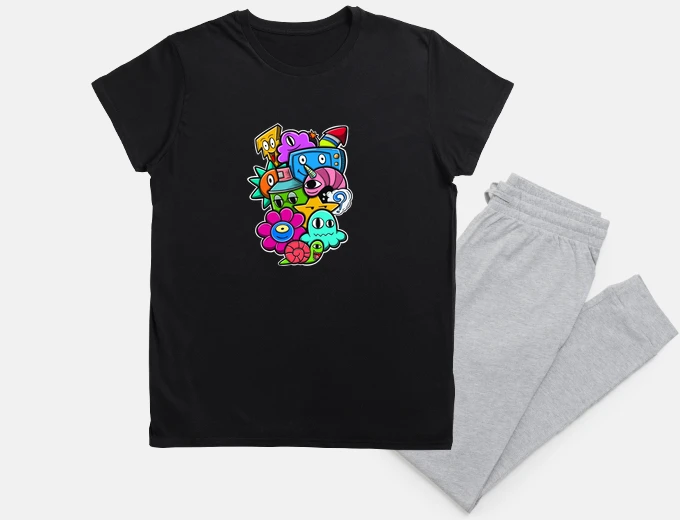 Pyjama monster faces