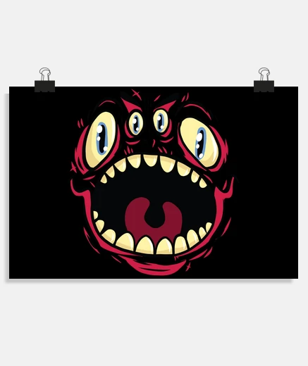 Poster monster horrible funny carnival mask poster poster