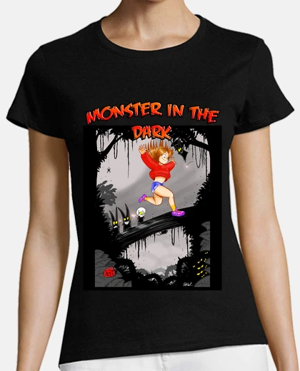 Tee-shirt monstre dans le noir 1