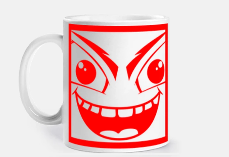 Mug Monstre malicieux avec visage humain