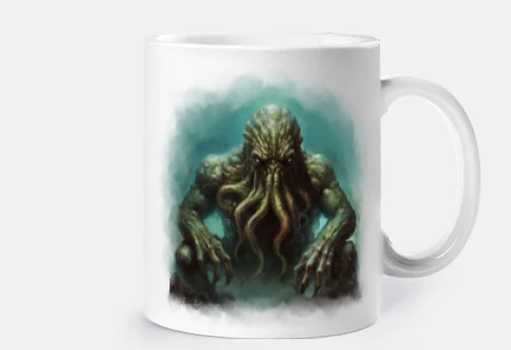 monstruo pulpo entidad cósmica personalizable llamada taza té café