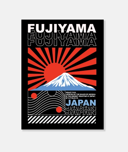 Stampa montagna fujiyama fuji giappone