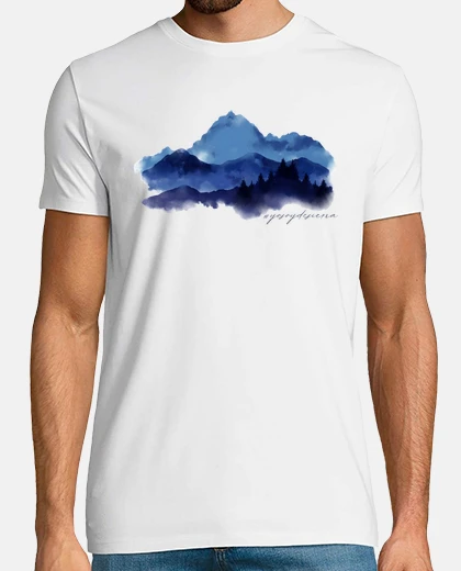 T-shirt montagne dell&#39;acquerello
