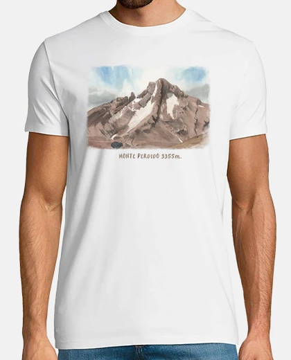 Camiseta Monte Perdido sin fondo hombre