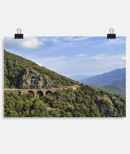 Poster montseny bridge landscape