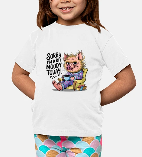 Kids Moody Pig Grumpy Morning Grouch Coffee
