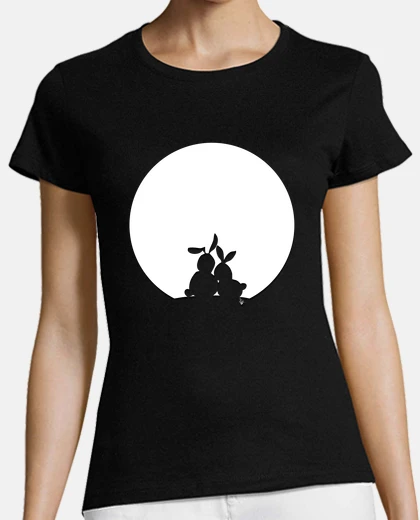 T-shirt moon amore conigli shadow