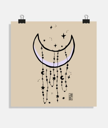 Poster moon boho