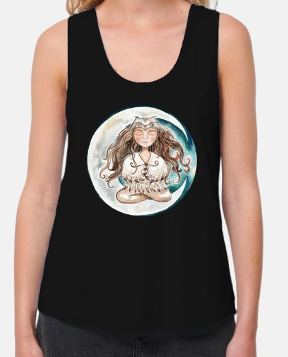 T-shirt moon spirit woman wide strap