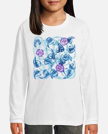 Kids morning glory floral pattern