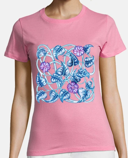 Playera Morning Glory Floral Pattern